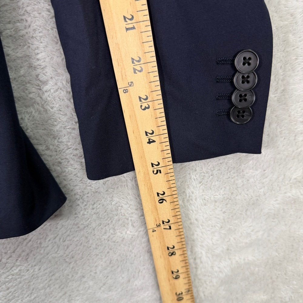 NEW ASOS Mens 36R Slim Modern Fit Navy Blue 2-Button Blazer Sport Coat Hopsack - Picture 8 of 11
